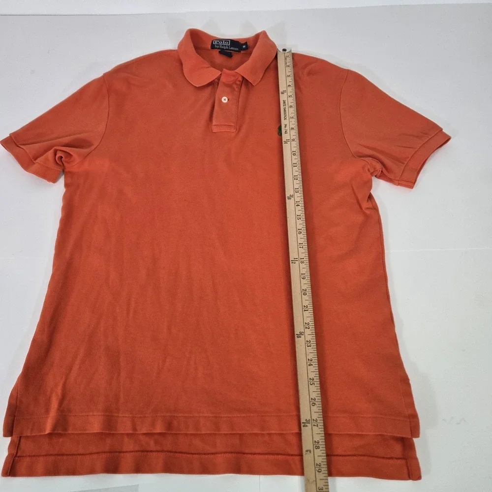 Polo Ralph Lauren Soft Touch Shirt Sz Medium Green‎ Pony Orange